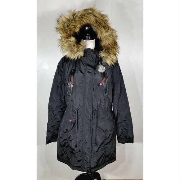 Canada Weather Gear Waterproof Coat Parka Faux Fur Quilted Jacket Women's Medium - Picture 1 of 9